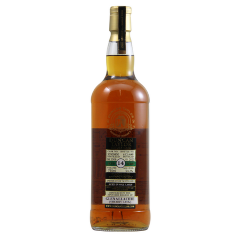 Glenallachie 14 Year 2008 Duncan Taylor Sherry Cask Single Malt Scotch Whisky