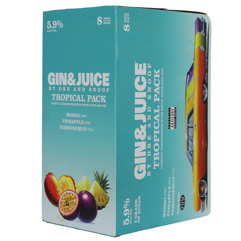 Gin & Juice Cocktail Tropical Flavor RTD 8pk